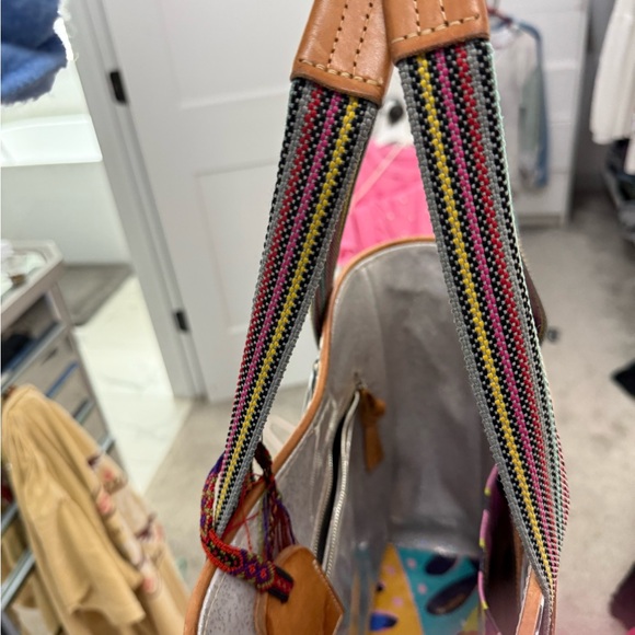 Consuela Leopard Print Tote with Yellow Floral Embroidery - Picture 9 of 10